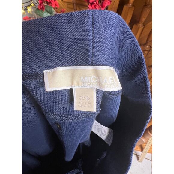 Michael Kors Women Leggings Blue Mid Rise Pull On Stretch Skinny Pants Fit Sz. S - Picture 9 of 10